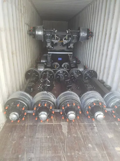 32t Trailer Germany Type Bogie Suspension with Drum Axle