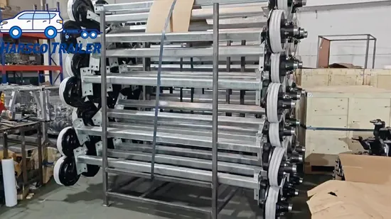 half axle assembly with torsion arm and disc brake for light trailer