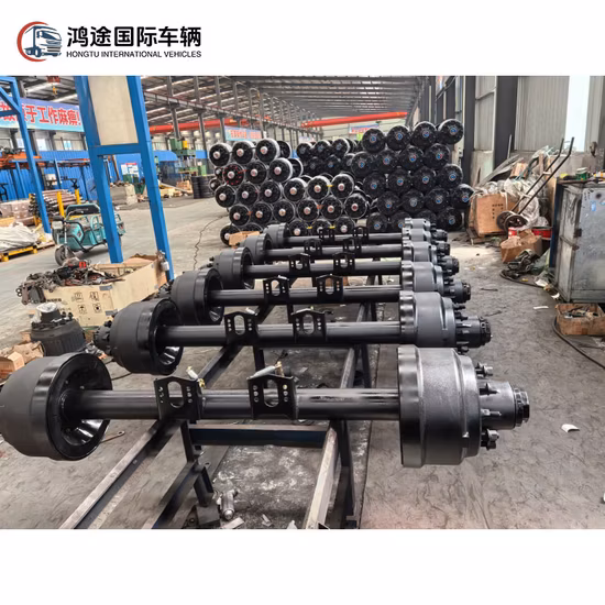 German Type BPW Truck Trailer Drum Axles 16t Front Rear Axle