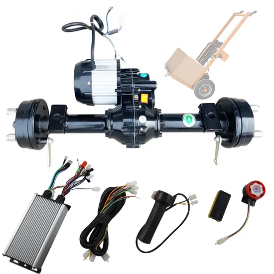 65cm 1000W 48V DC Brushless Motor Rear Axle Controller Kit Low Speed 12km Electric Trolley Flat Car Retrofit Rear Wheel Parts 