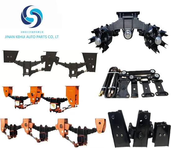 Trailer Spare Parts Single Axle, Double Axle American and German Type Mechanical Suspension Bogie Single Point Suspension 24 Tons 32 Tons 